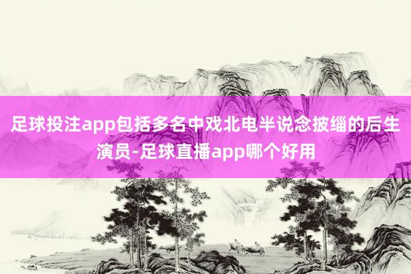 足球投注app包括多名中戏北电半说念披缁的后生演员-足球直播app哪个好用