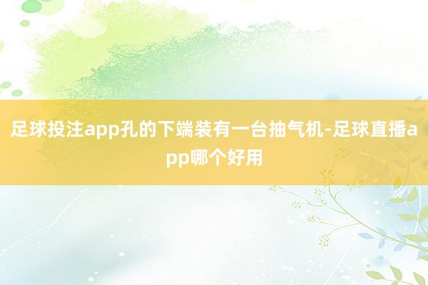 足球投注app孔的下端装有一台抽气机-足球直播app哪个好用