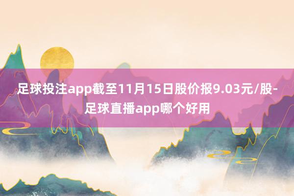 足球投注app截至11月15日股价报9.03元/股-足球直播app哪个好用