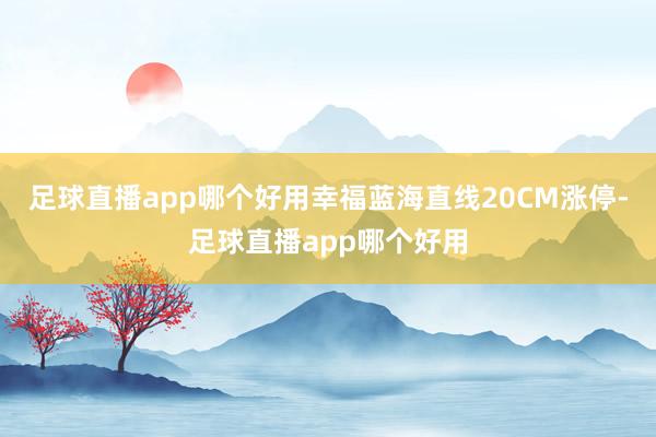 足球直播app哪个好用幸福蓝海直线20CM涨停-足球直播app哪个好用