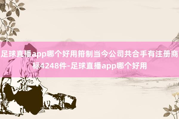 足球直播app哪个好用箝制当今公司共合手有注册商标4248件-足球直播app哪个好用