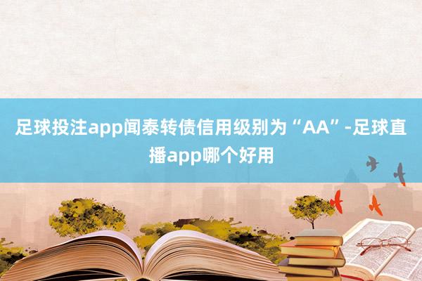 足球投注app闻泰转债信用级别为“AA”-足球直播app哪个好用