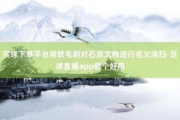 买球下单平台用软毛刷对石质文物进行名义清扫-足球直播app哪个好用