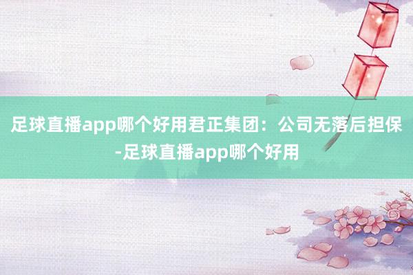 足球直播app哪个好用君正集团：公司无落后担保-足球直播app哪个好用