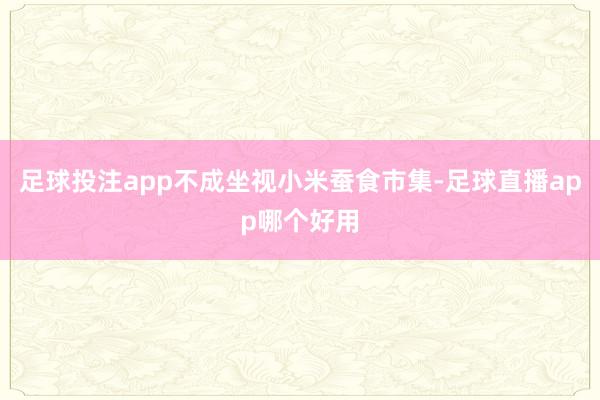 足球投注app不成坐视小米蚕食市集-足球直播app哪个好用