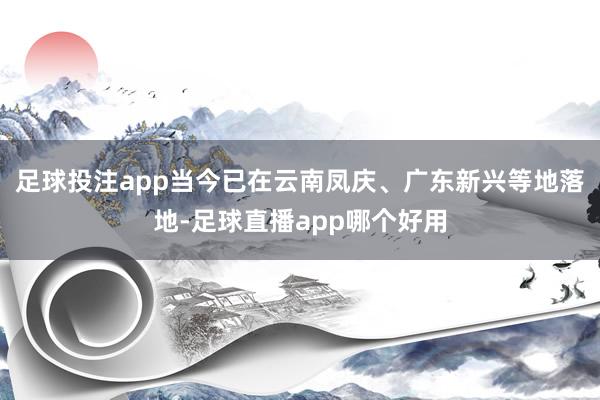 足球投注app当今已在云南凤庆、广东新兴等地落地-足球直播app哪个好用