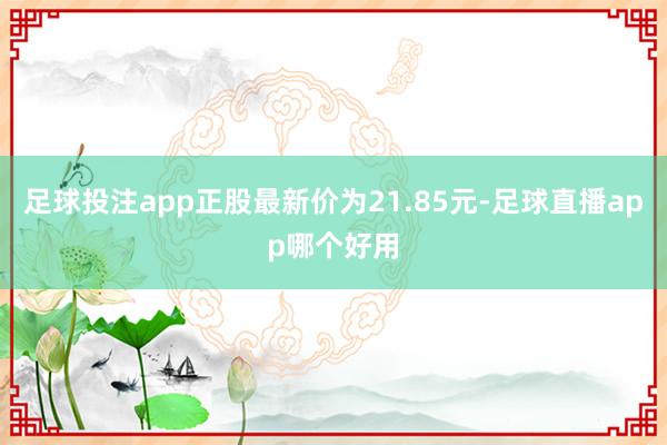 足球投注app正股最新价为21.85元-足球直播app哪个好用