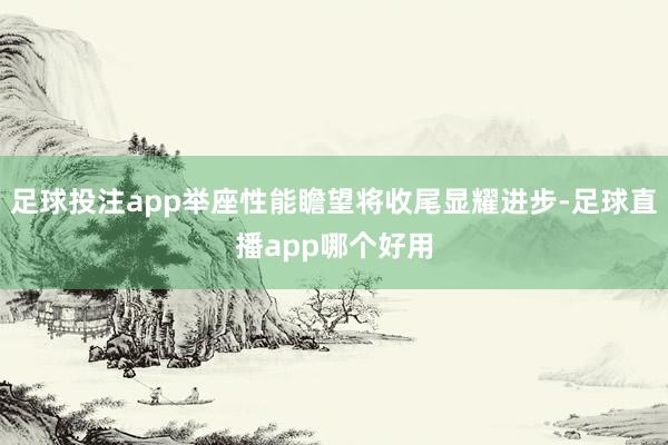 足球投注app举座性能瞻望将收尾显耀进步-足球直播app哪个好用