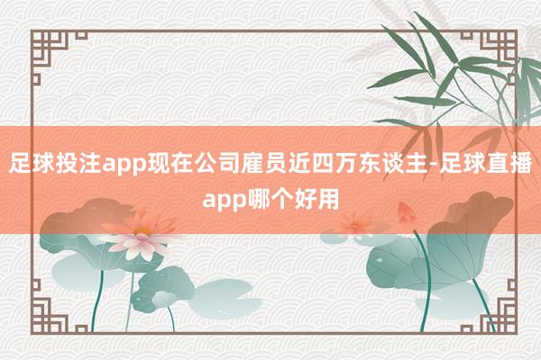 足球投注app现在公司雇员近四万东谈主-足球直播app哪个好用
