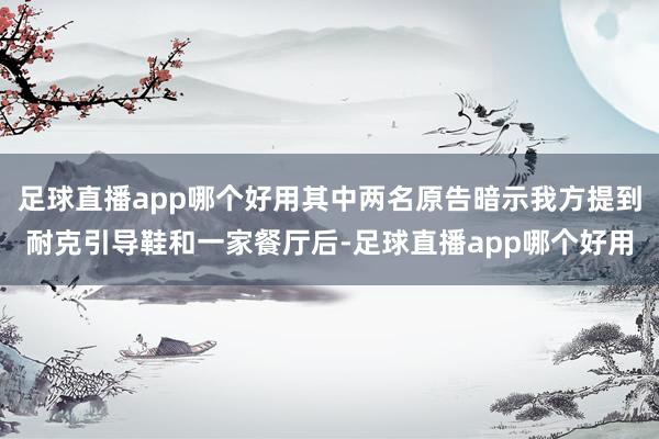 足球直播app哪个好用其中两名原告暗示我方提到耐克引导鞋和一家餐厅后-足球直播app哪个好用