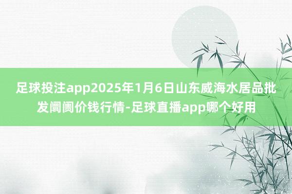 足球投注app2025年1月6日山东威海水居品批发阛阓价钱行情-足球直播app哪个好用