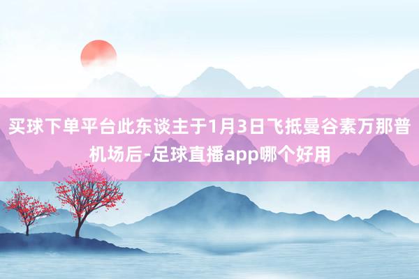 买球下单平台此东谈主于1月3日飞抵曼谷素万那普机场后-足球直播app哪个好用
