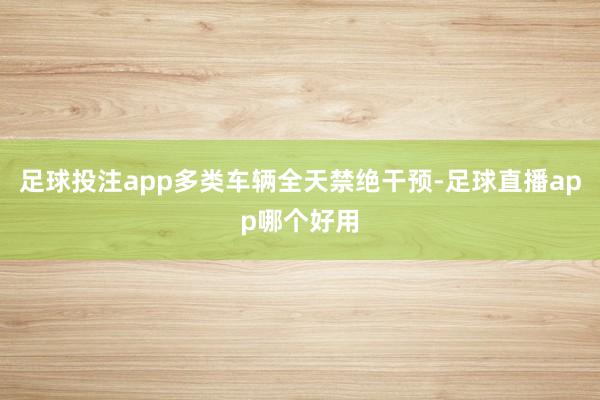 足球投注app多类车辆全天禁绝干预-足球直播app哪个好用