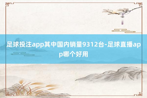 足球投注app其中国内销量9312台-足球直播app哪个好用