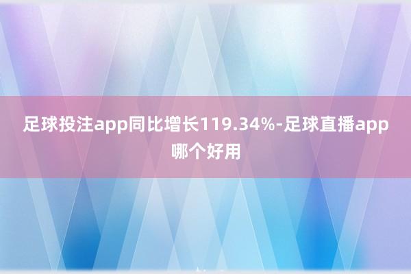 足球投注app同比增长119.34%-足球直播app哪个好用