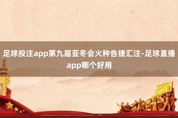 足球投注app第九届亚冬会火种告捷汇注-足球直播app哪个好用