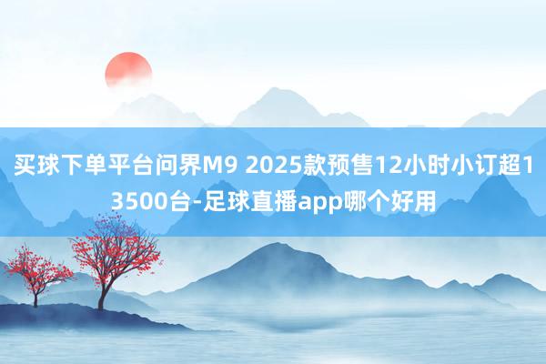 买球下单平台问界M9 2025款预售12小时小订超13500台-足球直播app哪个好用