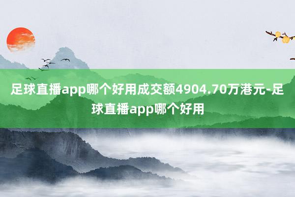 足球直播app哪个好用成交额4904.70万港元-足球直播app哪个好用