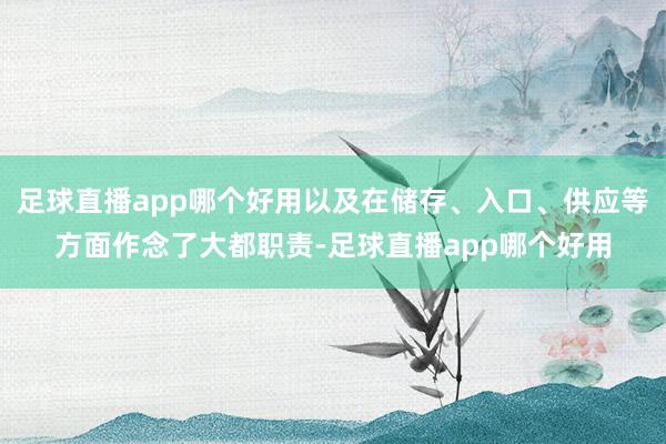 足球直播app哪个好用以及在储存、入口、供应等方面作念了大都职责-足球直播app哪个好用