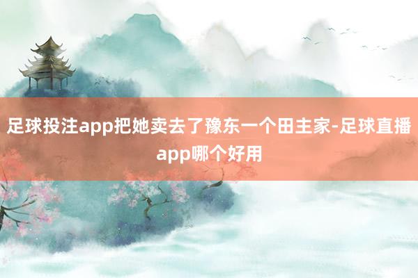 足球投注app把她卖去了豫东一个田主家-足球直播app哪个好用