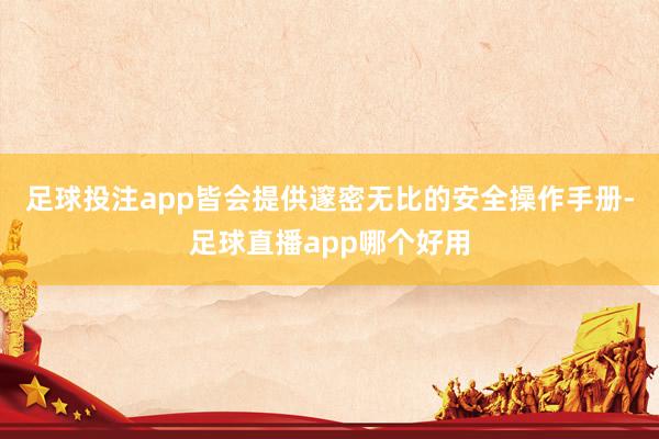 足球投注app皆会提供邃密无比的安全操作手册-足球直播app哪个好用